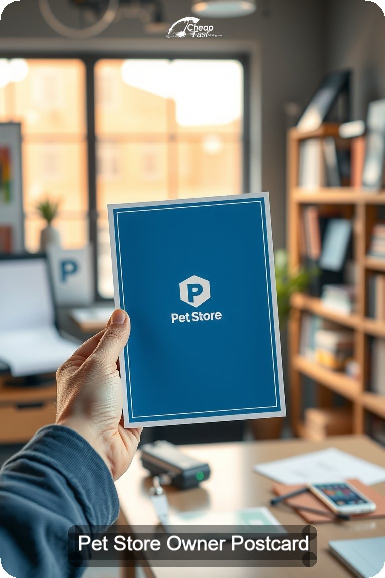 Pet Store Owner Postcard Sample 10 · 4.5" x 11" design sample