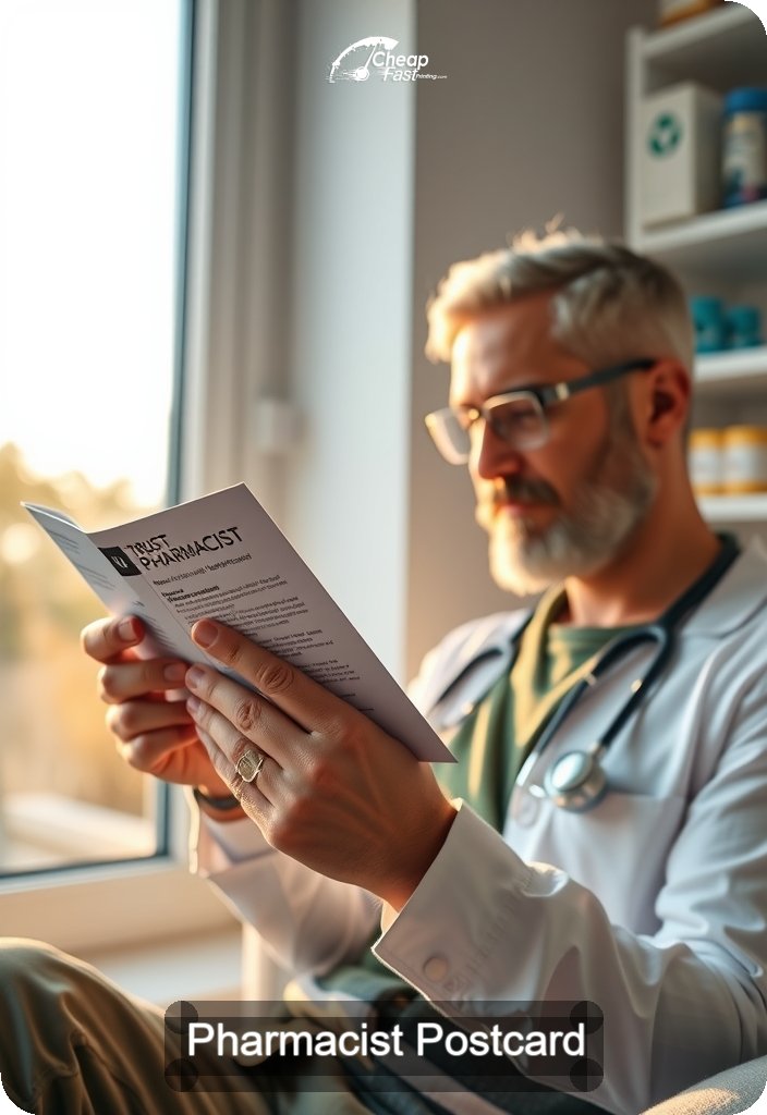 Pharmacist Postcard Sample 02 · 4.5" x 6.5" design sample