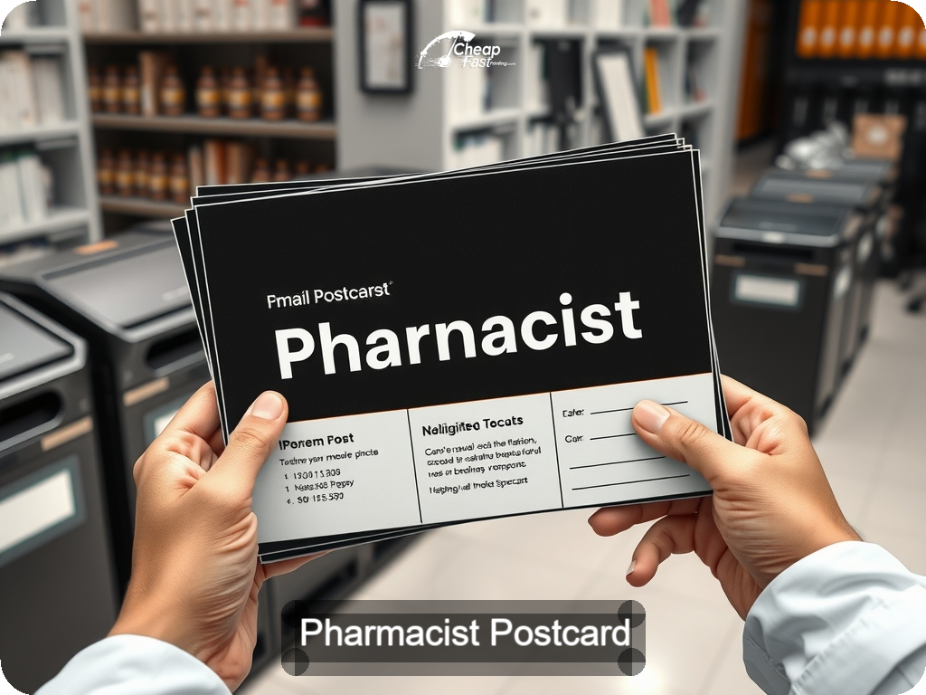 Pharmacist Postcard Sample 03 · 6.5" x 9" design sample
