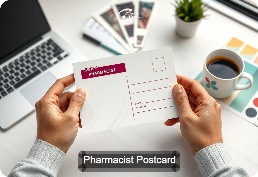 Pharmacist Postcard Sample 05 · 4" x 6" design sample