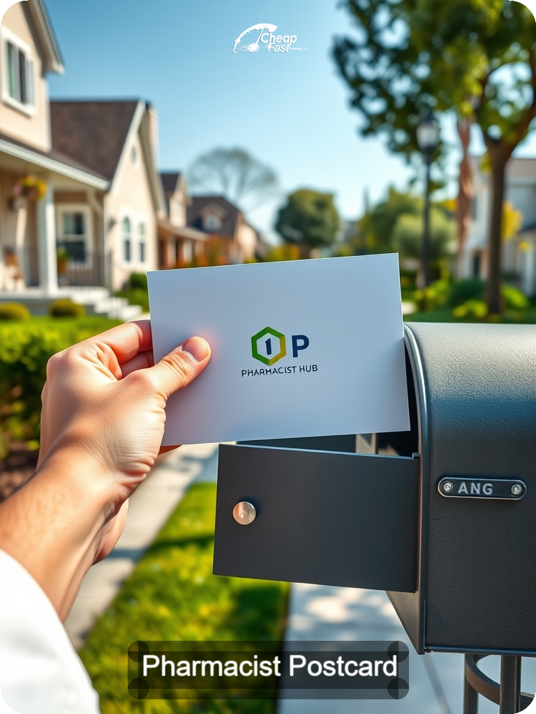 Pharmacist Postcard Sample 06 · 5" x 7" design sample