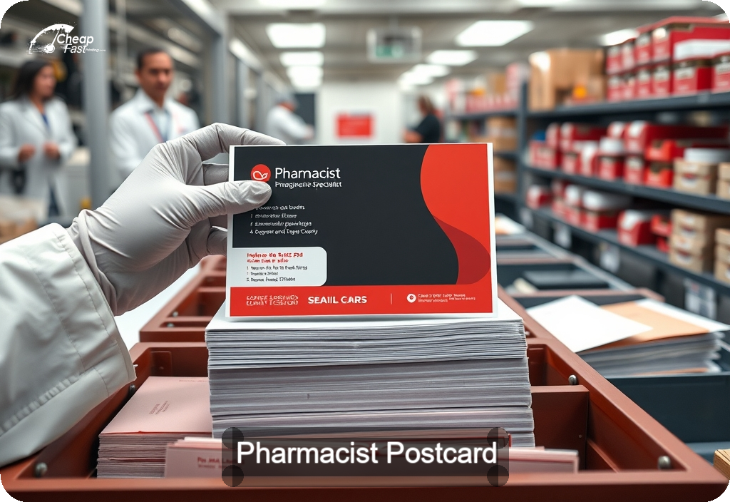 Pharmacist Postcard Sample 08 · 6" x 11" design sample