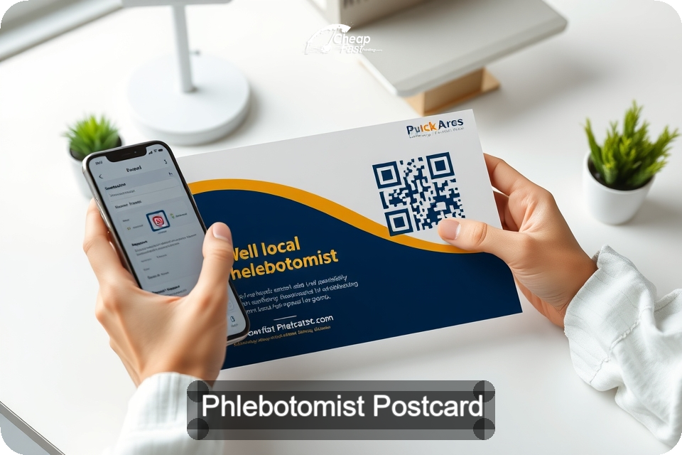 Phlebotomist Postcard Sample 02 · 6" x 9" design sample
