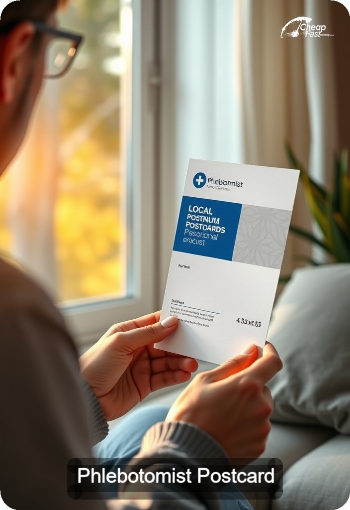 Phlebotomist Postcard Sample 07 · 4.5" x 6.5" design sample