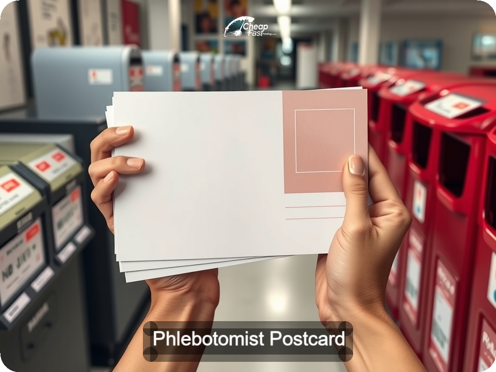 Phlebotomist Postcard Sample 08 · 6.5" x 9" design sample