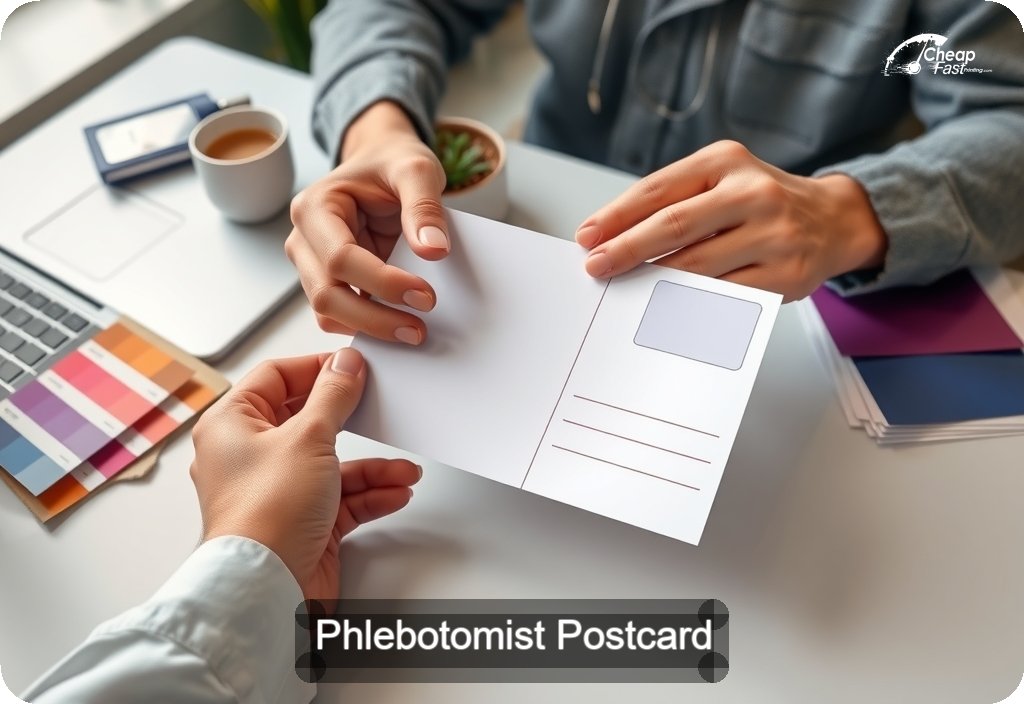 Phlebotomist Postcard Sample 10 · 4" x 6" design sample
