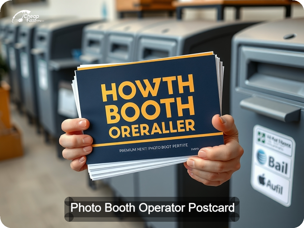 Photo Booth Operator Postcard Sample 05 · 6.5" x 9" design sample