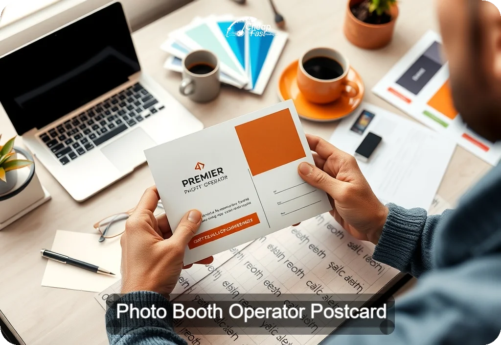 Photo Booth Operator Postcard Sample 07 · 4" x 6" design sample