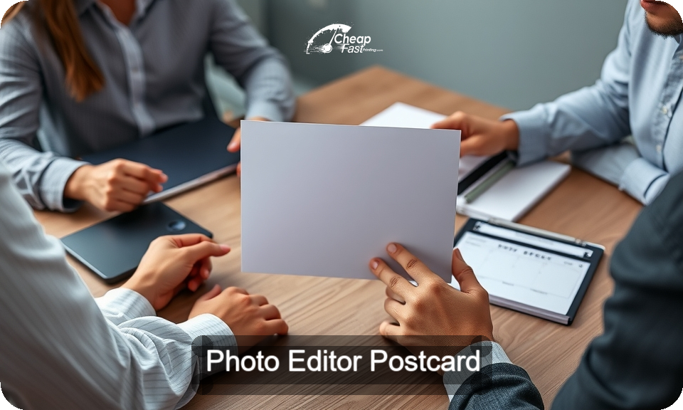 Photo Editor Postcard Sample 01 · 4" x 9" design sample