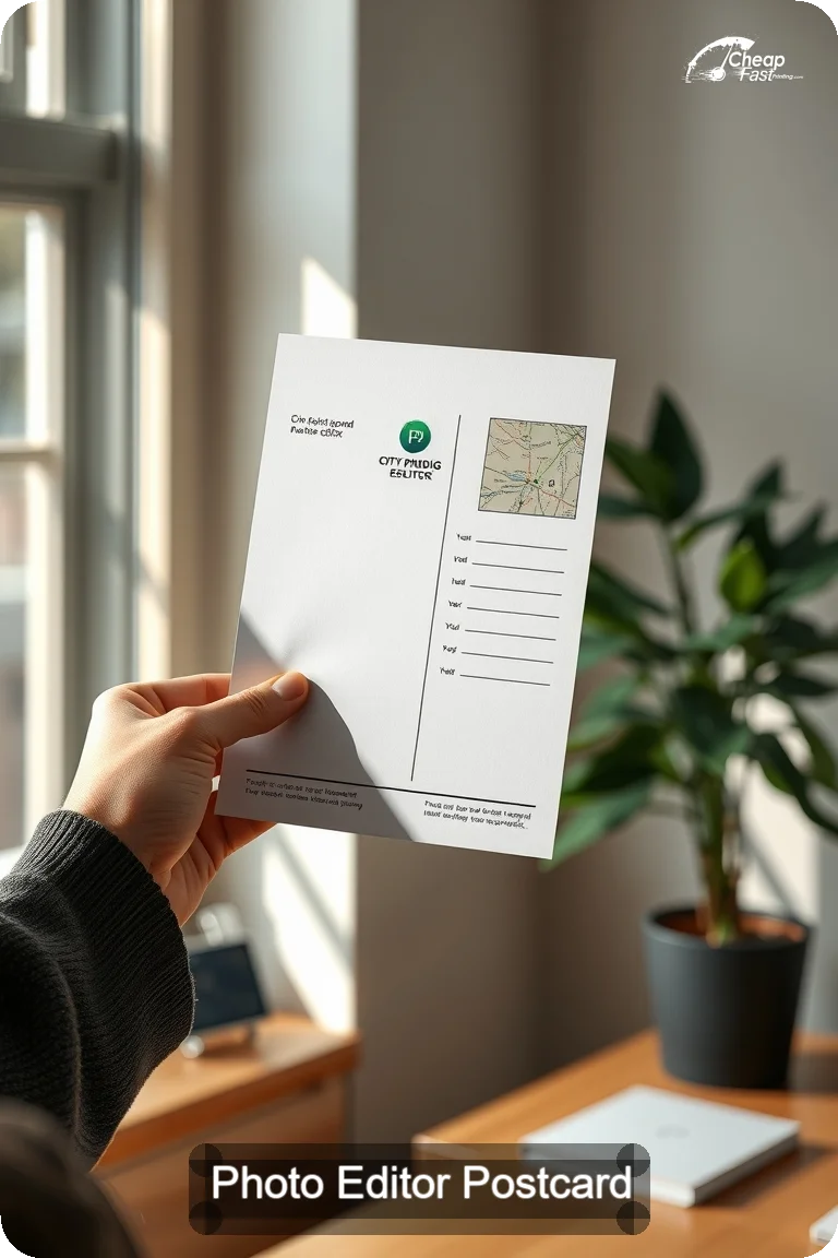 Photo Editor Postcard Sample 04 · 4.5" x 11" design sample