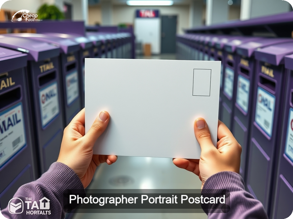 Photographer Portrait Postcard Sample 04 · 6.5" x 9" design sample