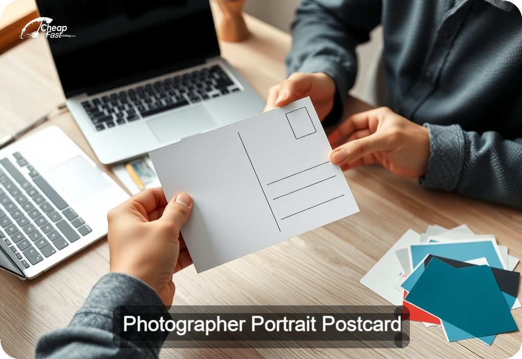 Photographer Portrait Postcard Sample 06 · 4" x 6" design sample