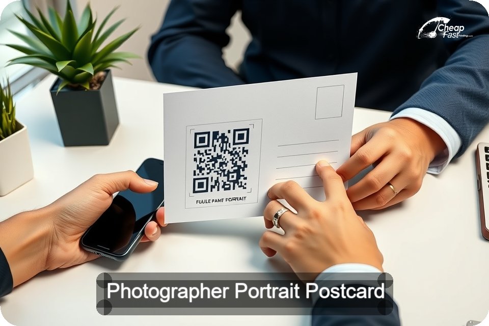 Photographer Portrait Postcard Sample 08 · 6" x 9" design sample