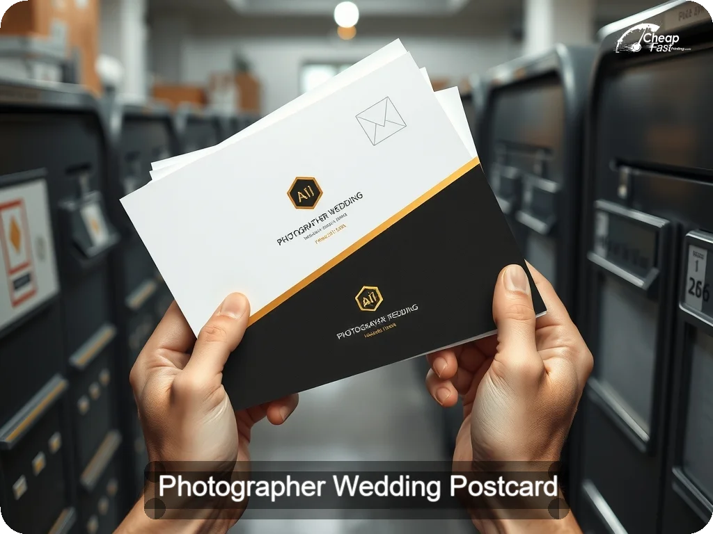 Photographer Wedding Postcard Sample 03 · 6.5" x 9" design sample