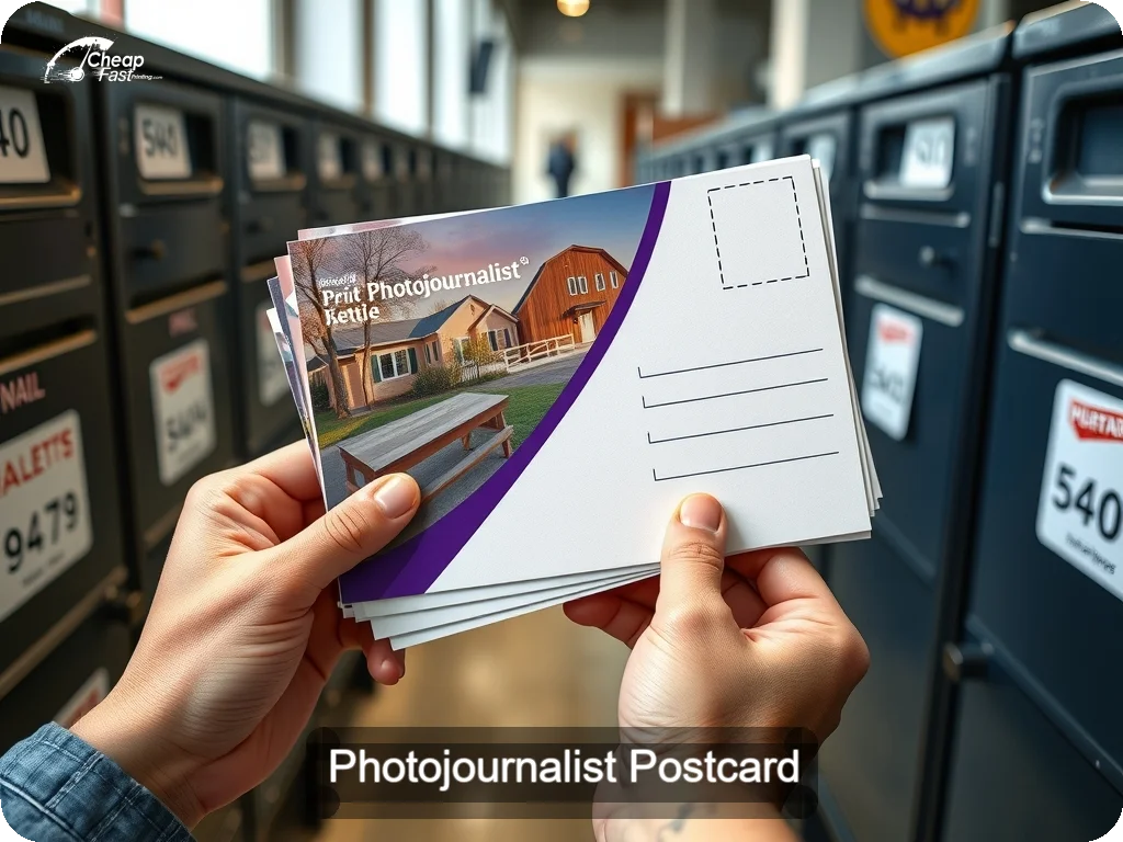 Photojournalist Postcard Sample 02 · 6.5" x 9" design sample