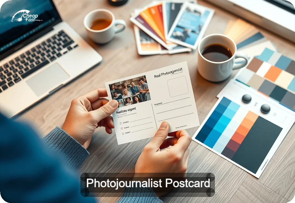 Photojournalist Postcard Sample 04 · 4" x 6" design sample