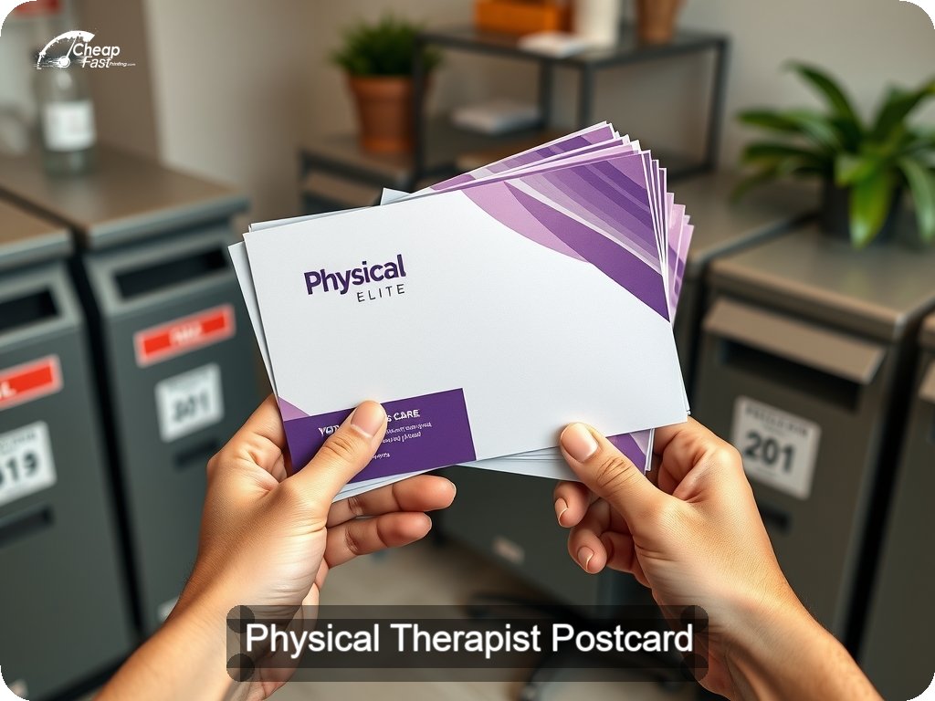 Physical Therapist Postcard Sample 02 · 6.5" x 9" design sample