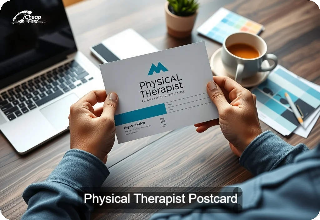 Physical Therapist Postcard Sample 04 · 4" x 6" design sample