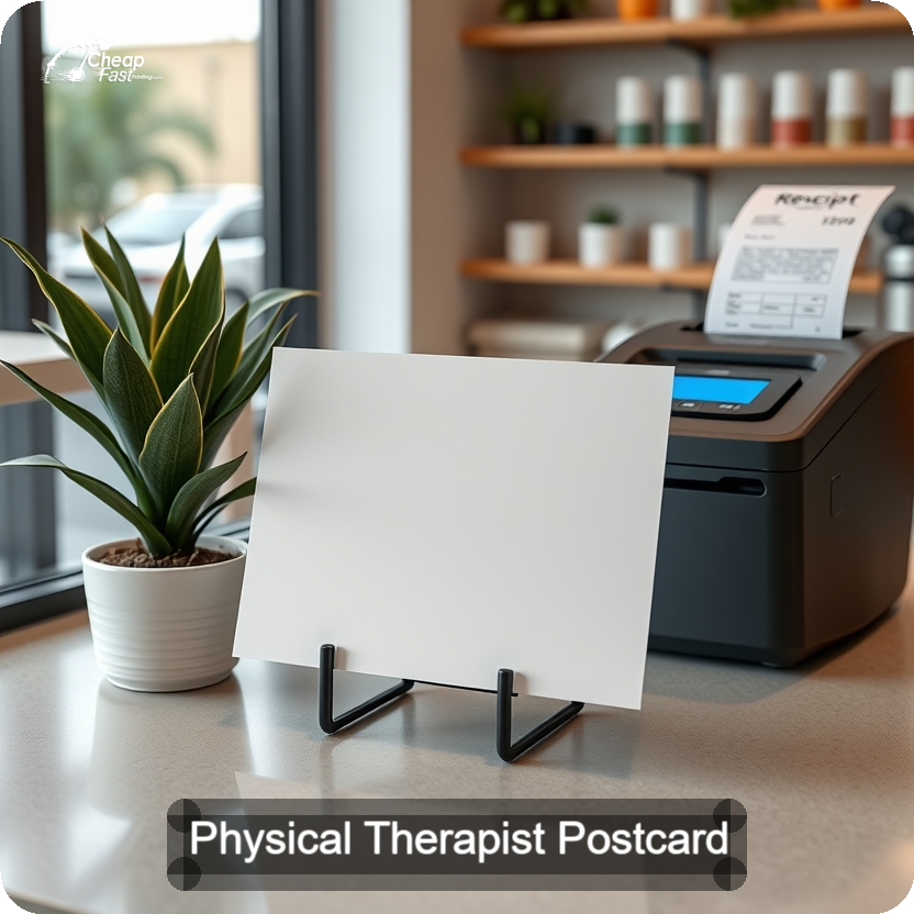 Physical Therapist Postcard Sample 08 · 5" x 5" design sample