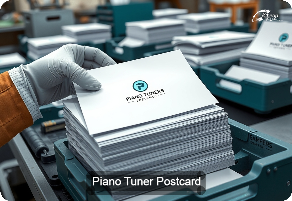 Piano Tuner Postcard Sample 02 · 6" x 11" design sample