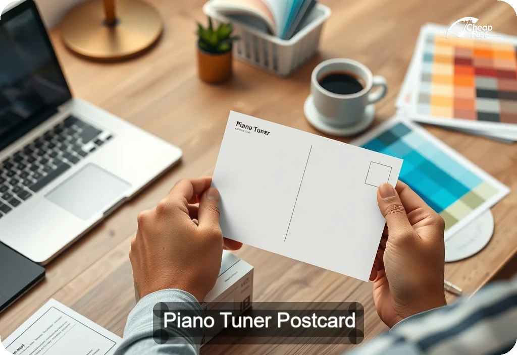 Piano Tuner Postcard Sample 09 · 4" x 6" design sample
