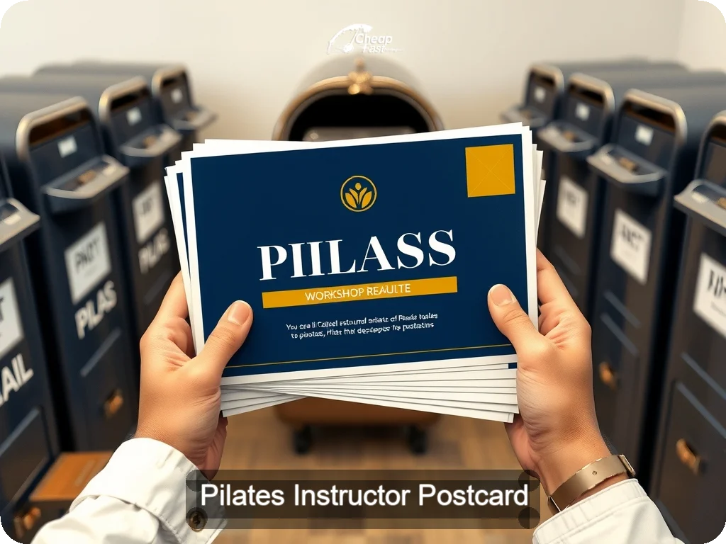 Pilates Instructor Postcard Sample 07 · 6.5" x 9" design sample