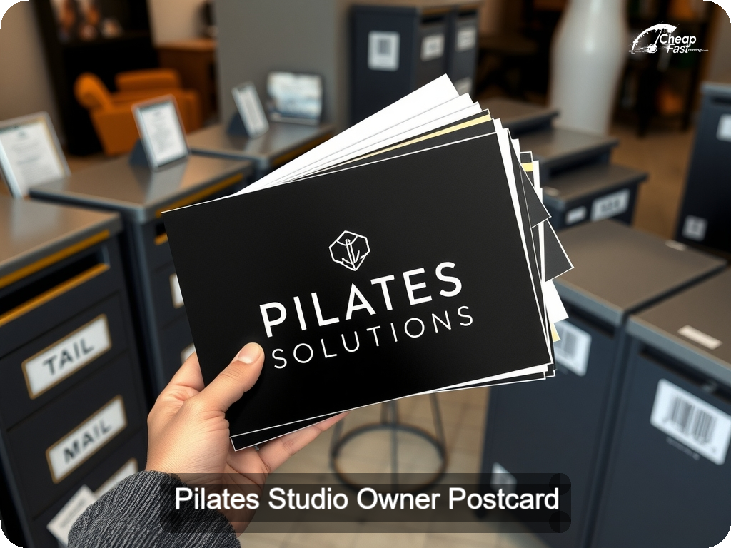 Pilates Studio Owner Postcard Sample 05 · 6.5" x 9" design sample