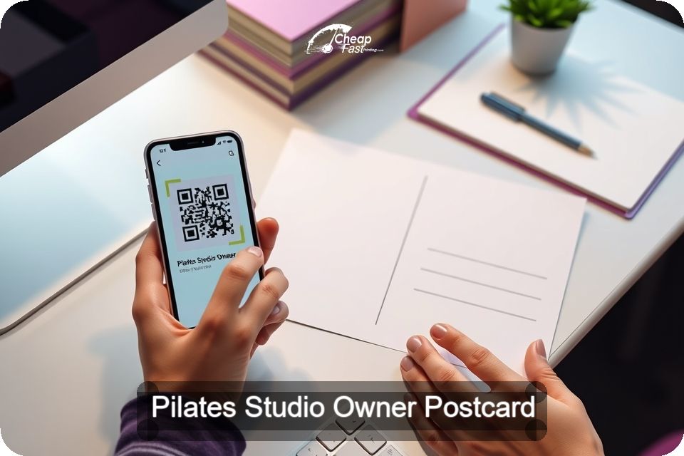 Pilates Studio Owner Postcard Sample 09 · 6" x 9" design sample