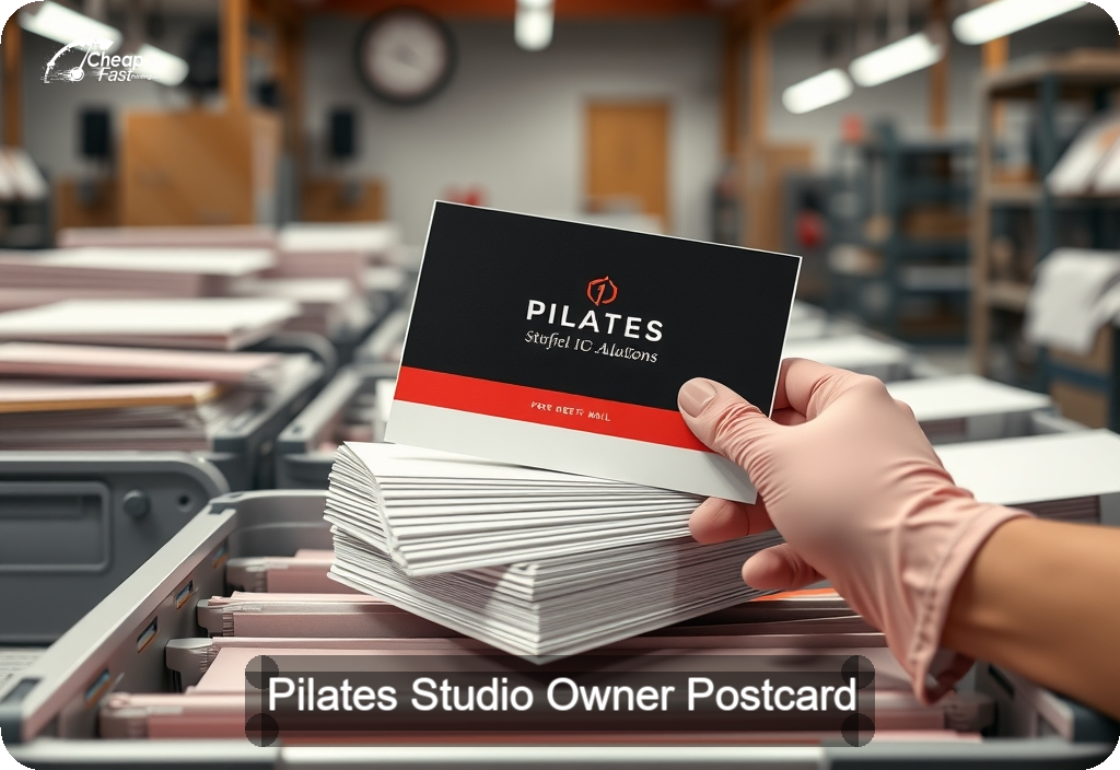 Pilates Studio Owner Postcard Sample 10 · 6" x 11" design sample