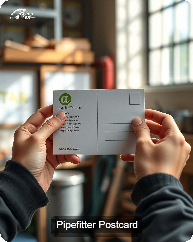 Pipefitter Postcard Sample 03 · 4.25" x 5.5" design sample