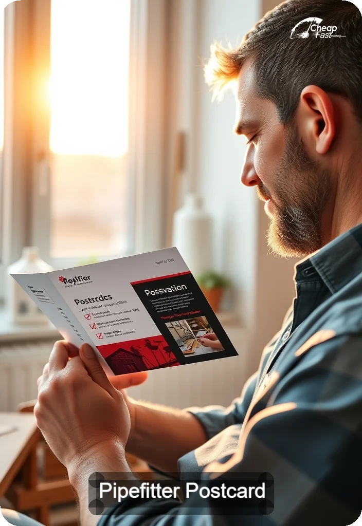 Pipefitter Postcard Sample 05 · 4.5" x 6.5" design sample