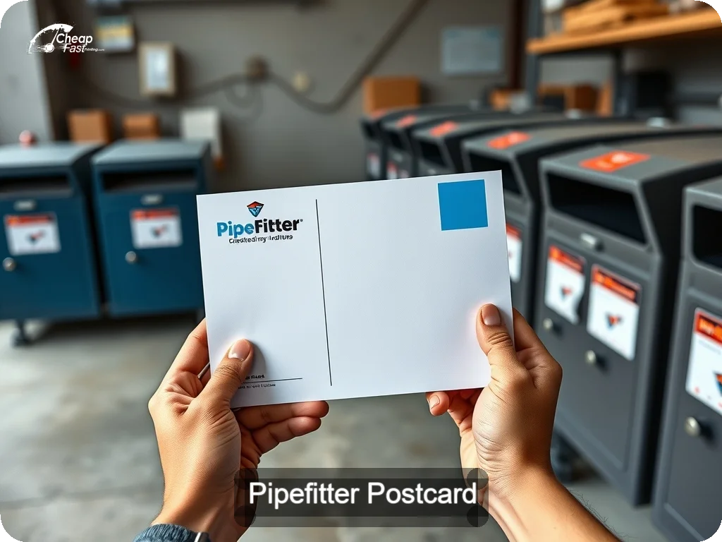 Pipefitter Postcard Sample 06 · 6.5" x 9" design sample