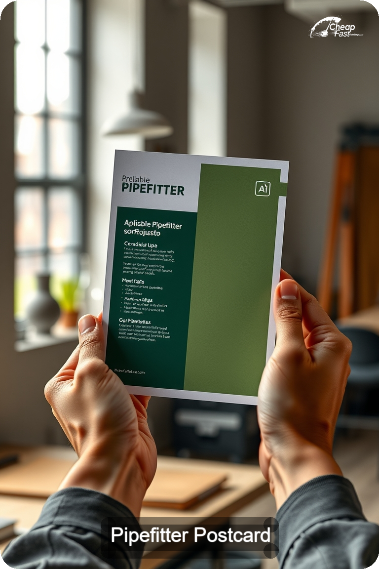 Pipefitter Postcard Sample 07 · 4.5" x 11" design sample