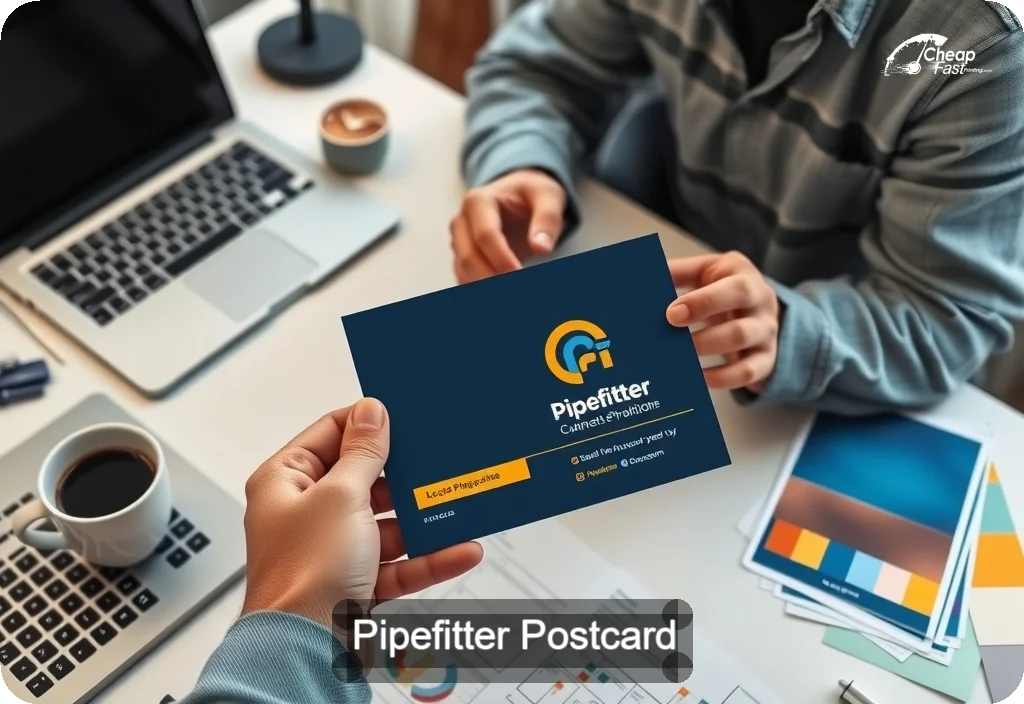 Pipefitter Postcard Sample 08 · 4" x 6" design sample