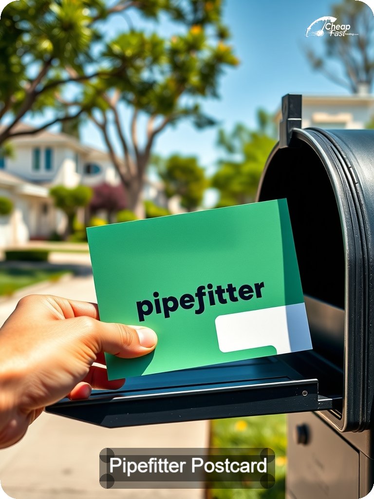 Pipefitter Postcard Sample 09 · 5" x 7" design sample