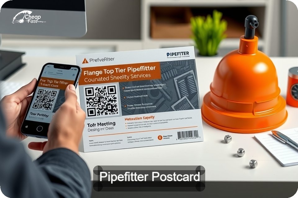 Pipefitter Postcard Sample 10 · 6" x 9" design sample