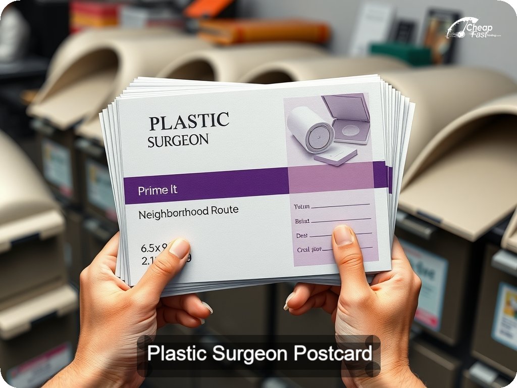 Plastic Surgeon Postcard Sample 01 · 6.5" x 9" design sample