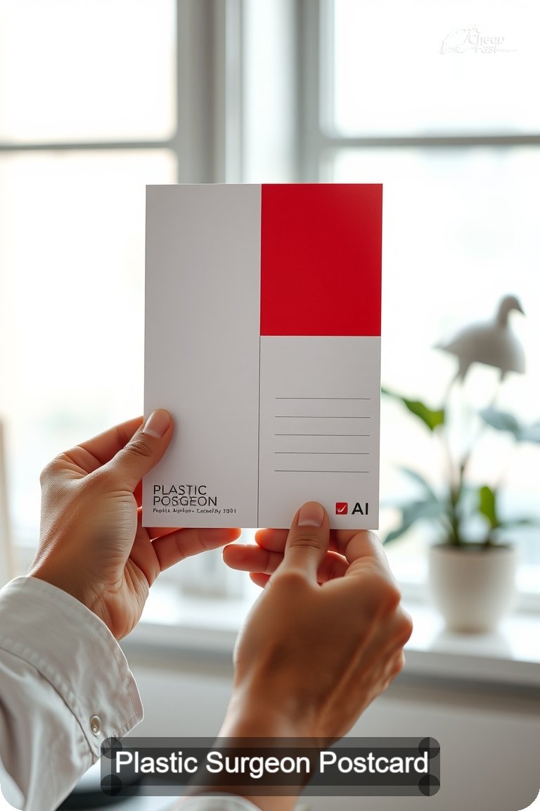 Plastic Surgeon Postcard Sample 02 · 4.5" x 11" design sample