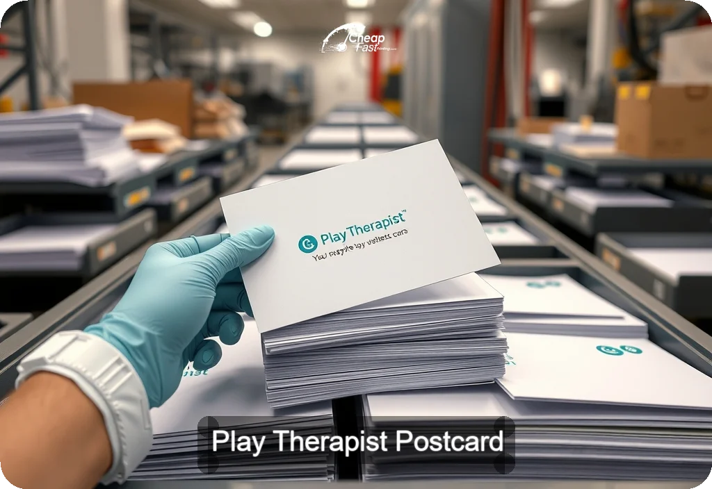 Play Therapist Postcard Sample 01 · 6" x 11" design sample