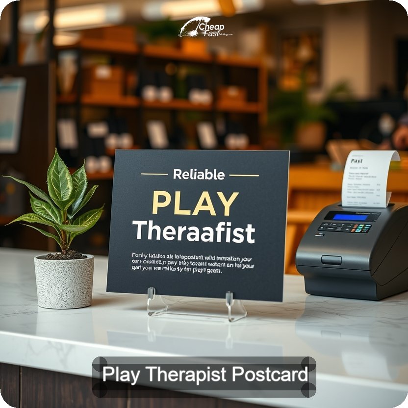 Play Therapist Postcard Sample 02 · 5" x 5" design sample