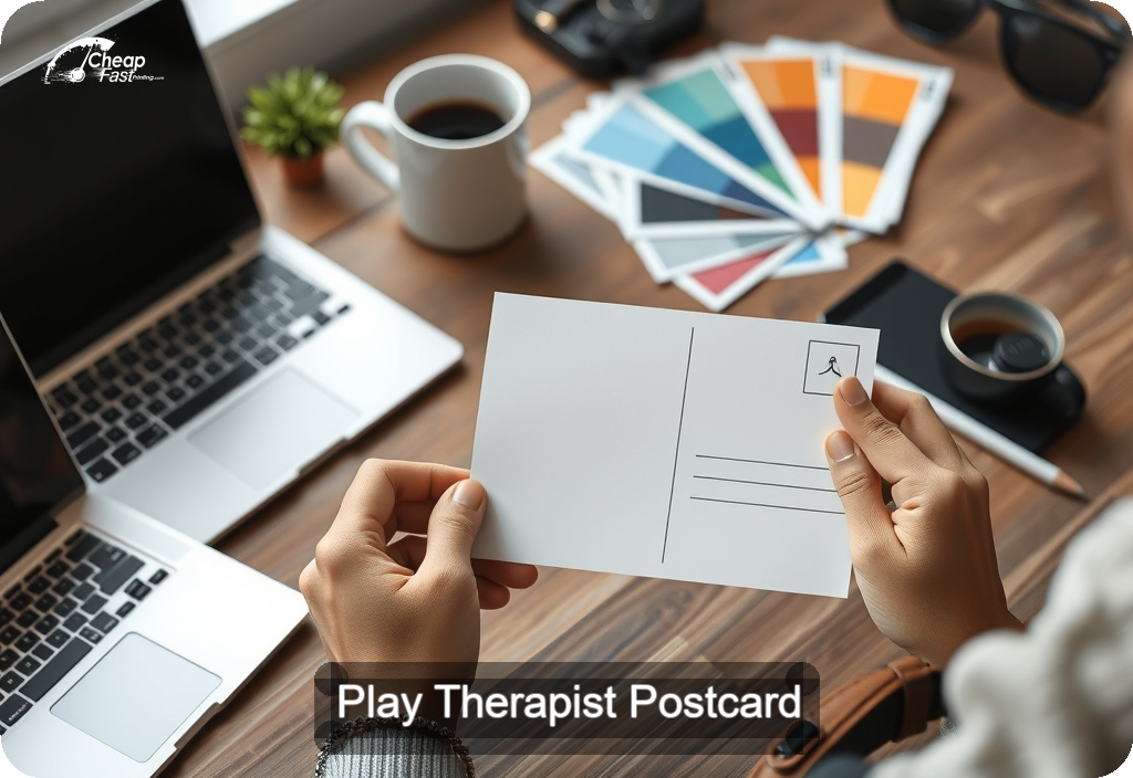 Play Therapist Postcard Sample 08 · 4" x 6" design sample