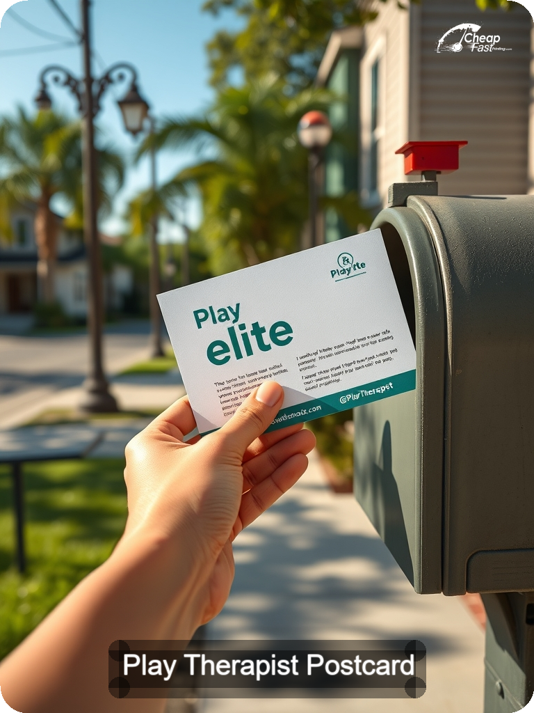 Play Therapist Postcard Sample 09 · 5" x 7" design sample