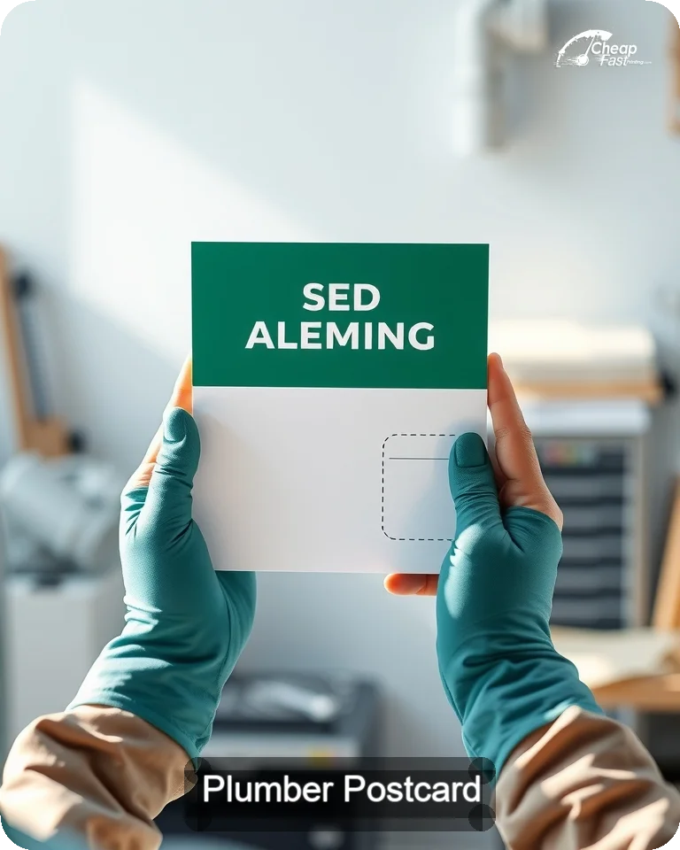 Plumber Postcard Sample 01 · 4.25" x 5.5" design sample