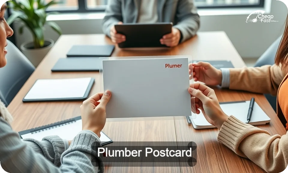 Plumber Postcard Sample 02 · 4" x 9" design sample