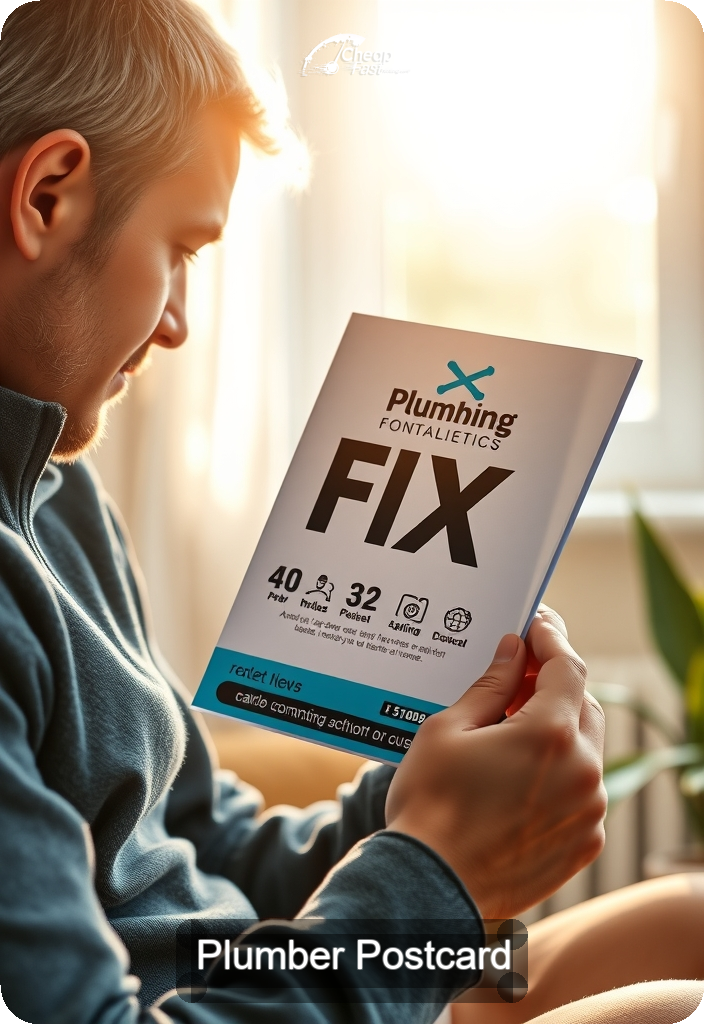 Plumber Postcard Sample 03 · 4.5" x 6.5" design sample