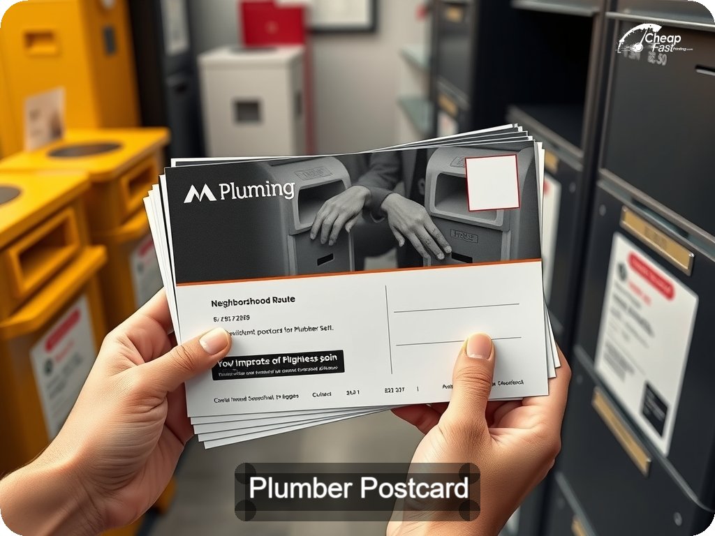Plumber Postcard Sample 04 · 6.5" x 9" design sample