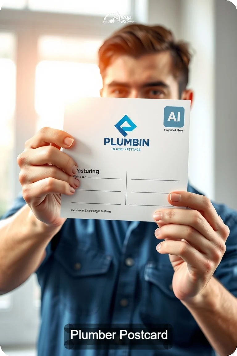 Plumber Postcard Sample 05 · 4.5" x 11" design sample
