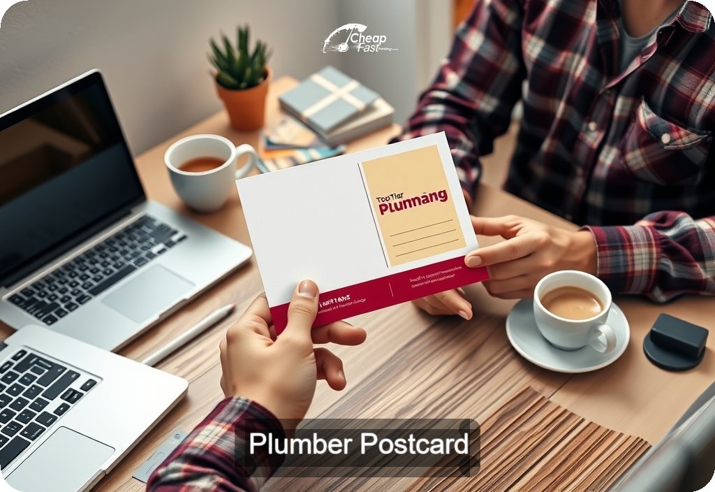 Plumber Postcard Sample 06 · 4" x 6" design sample