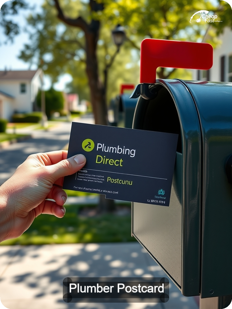 Plumber Postcard Sample 07 · 5" x 7" design sample