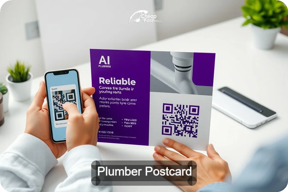 Plumber Postcard Sample 08 · 6" x 9" design sample